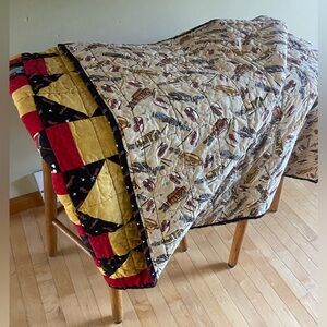 🎯 Golfer’s Delight Handmade Quilt – Vibrant Golf-Themed Throw Blanket 🧵